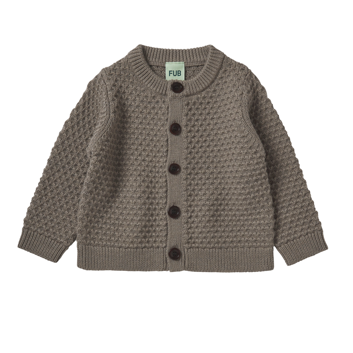 Baby structure cardigan, hazel melange