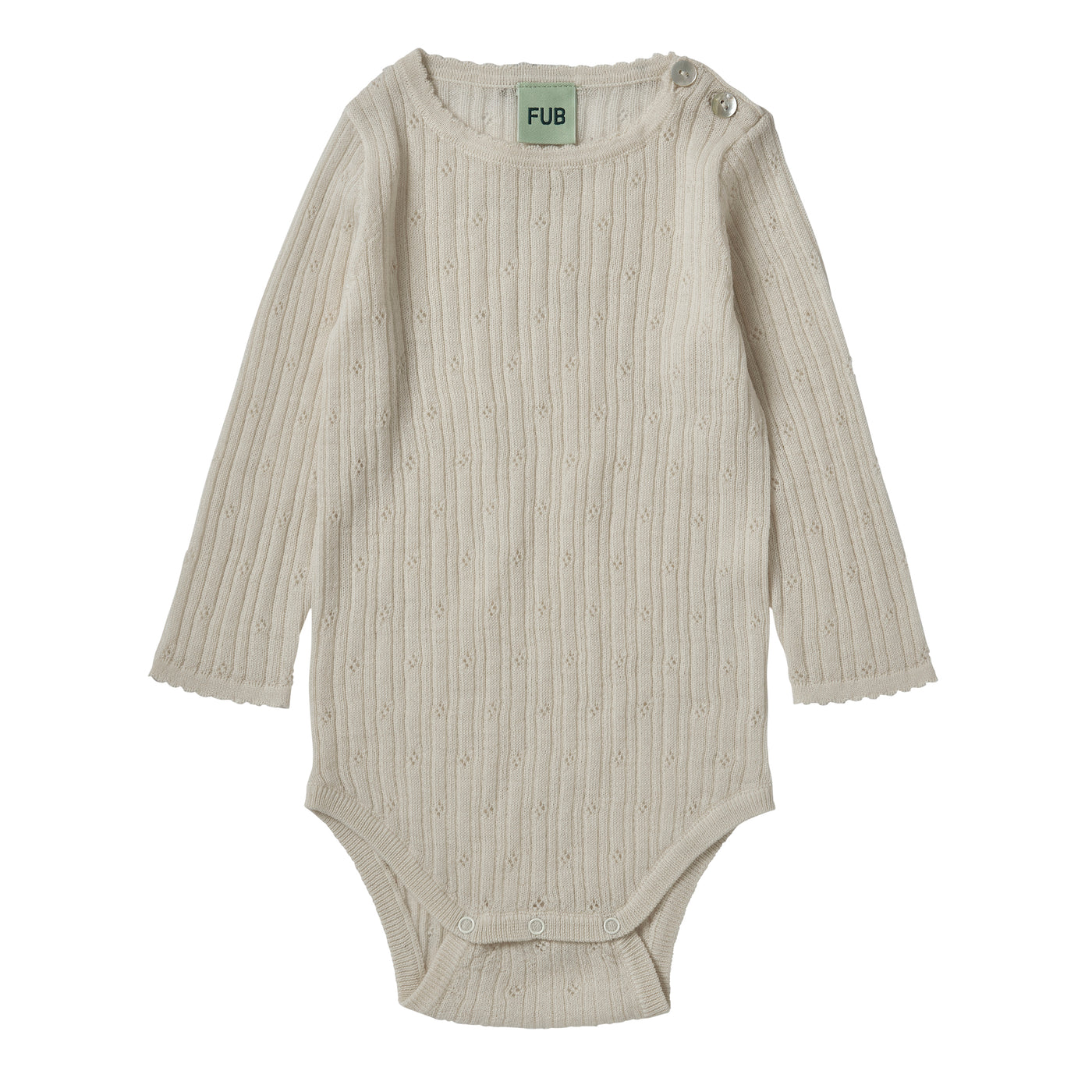 Baby pointelle body, ecru