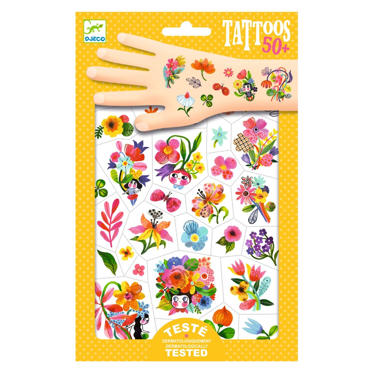 Tattoos, blomster aqua flor