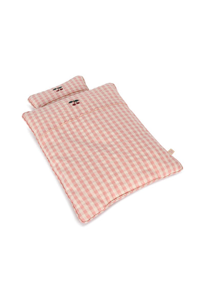 Dukkesengetøj, powder pink check