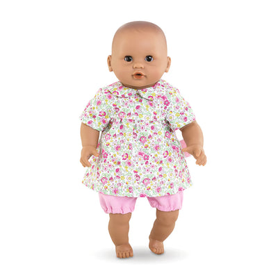 Dukketøj, bloomers m/ blomstret bluse, 30 cm