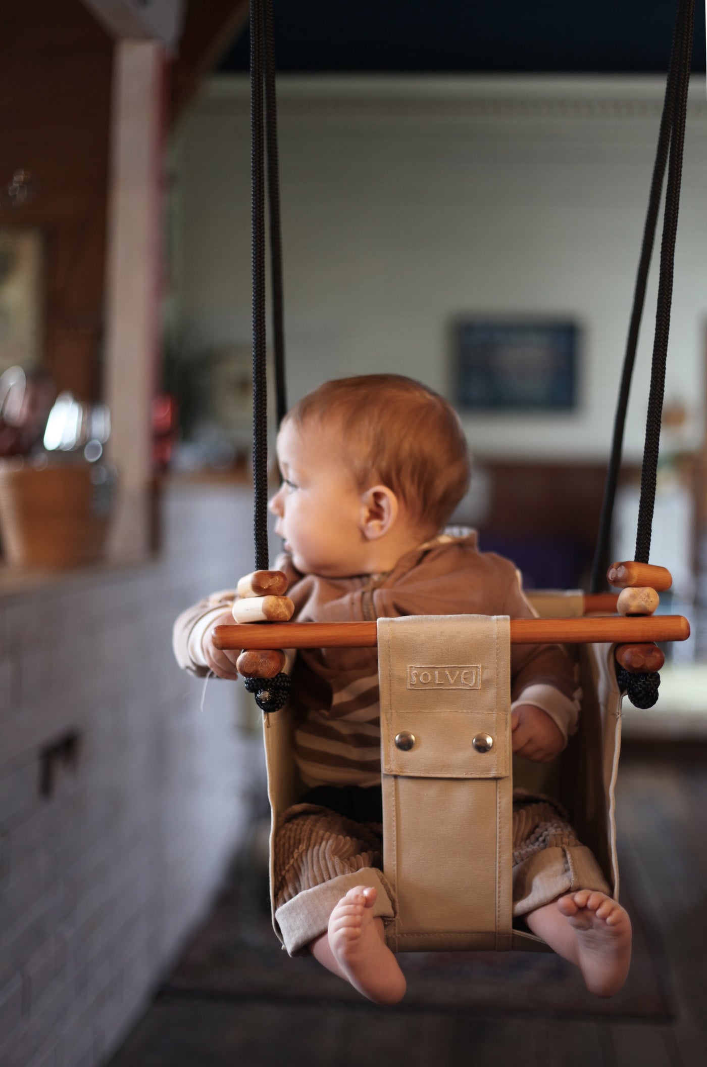 Baby- & børnegynge, soft linen