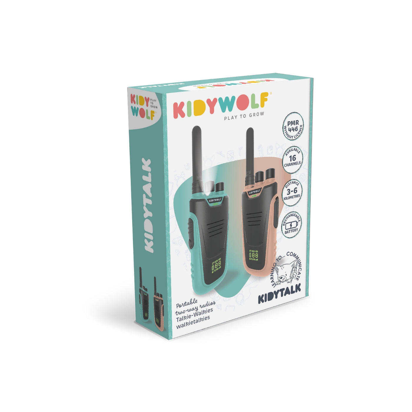 KidyTalk, Walkie Talkie, nude / cyan