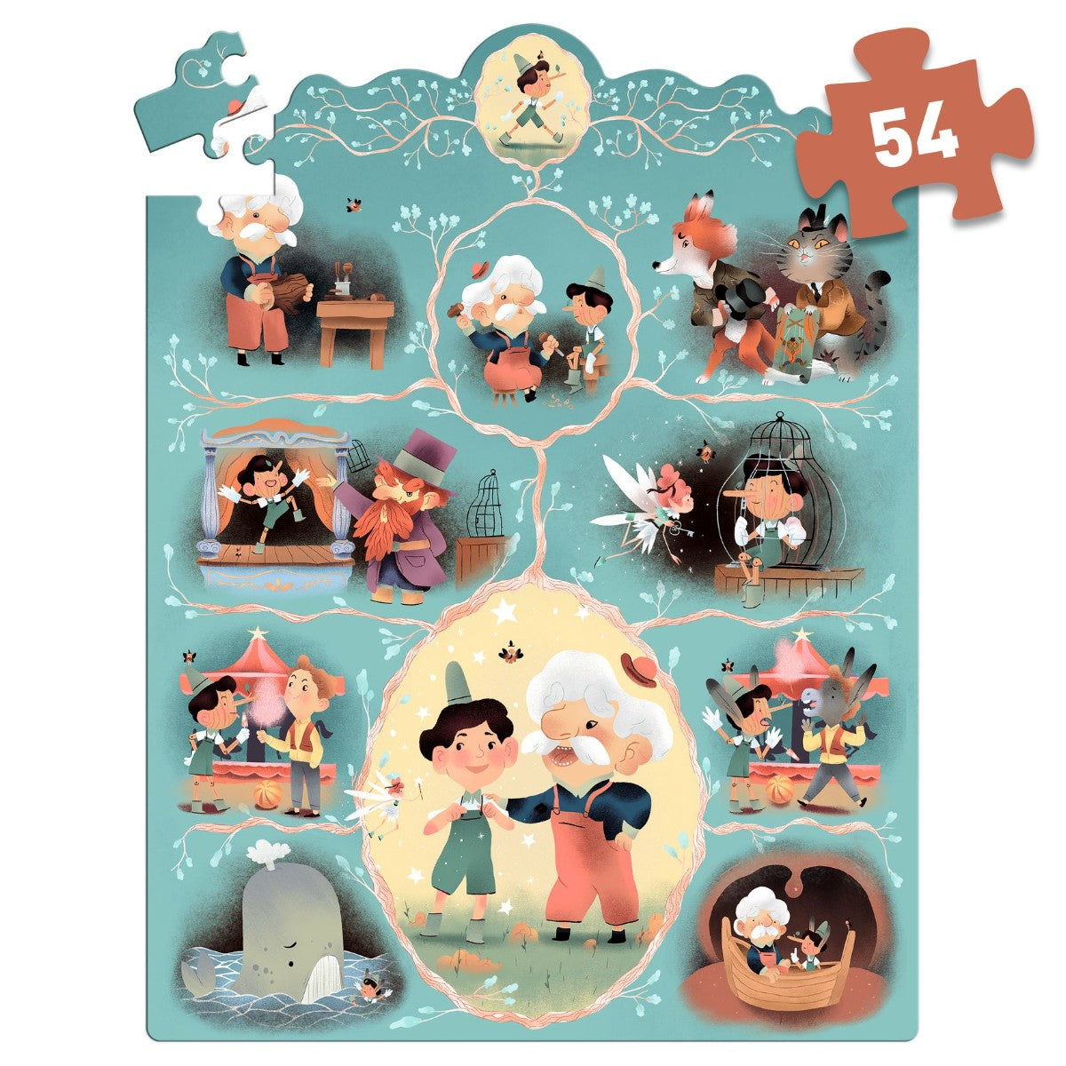 Story puzzle, Pinocchio, 54 brikker