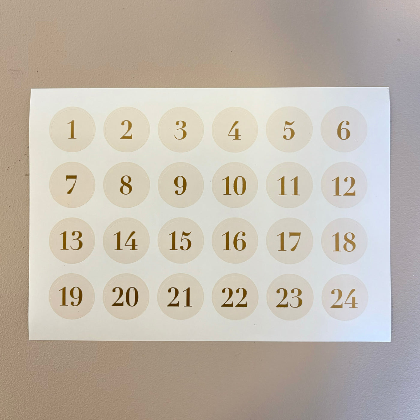 Tal-klistermærker til pakkekalender